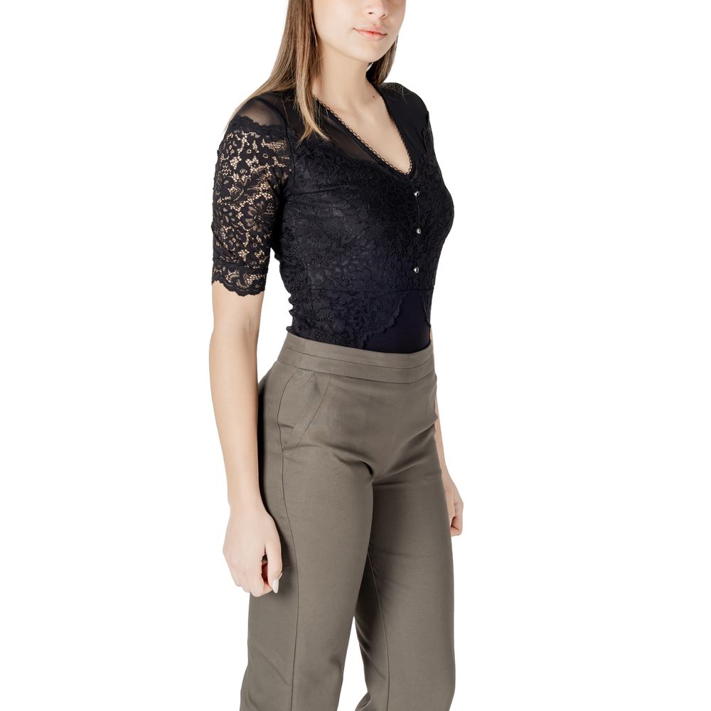 Morgan Lane Black Viscose Bodysuit