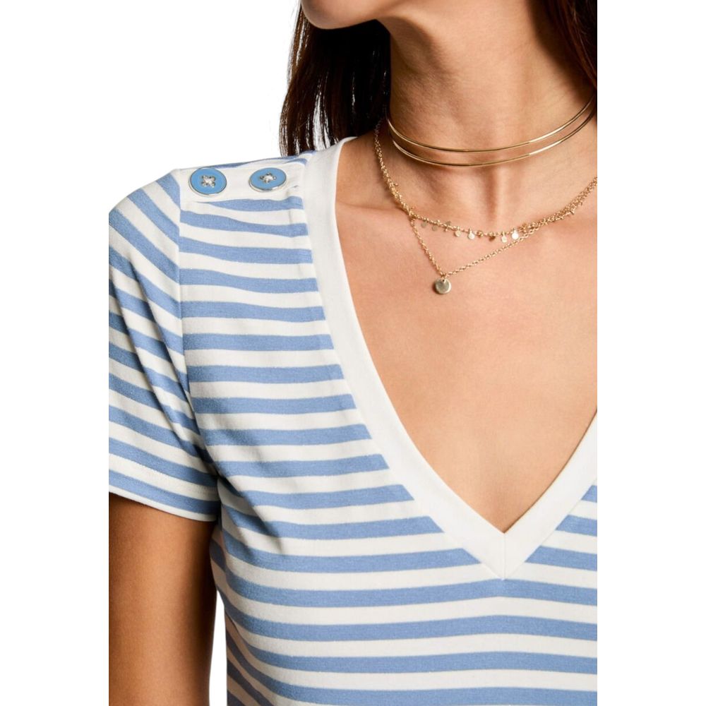 Morgan Lane White Viscose T-Shirt