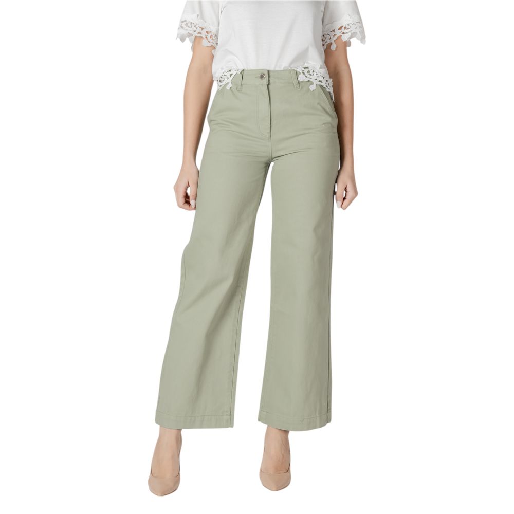 Morgan Lane Green Cotton Relaxed Fit Jean