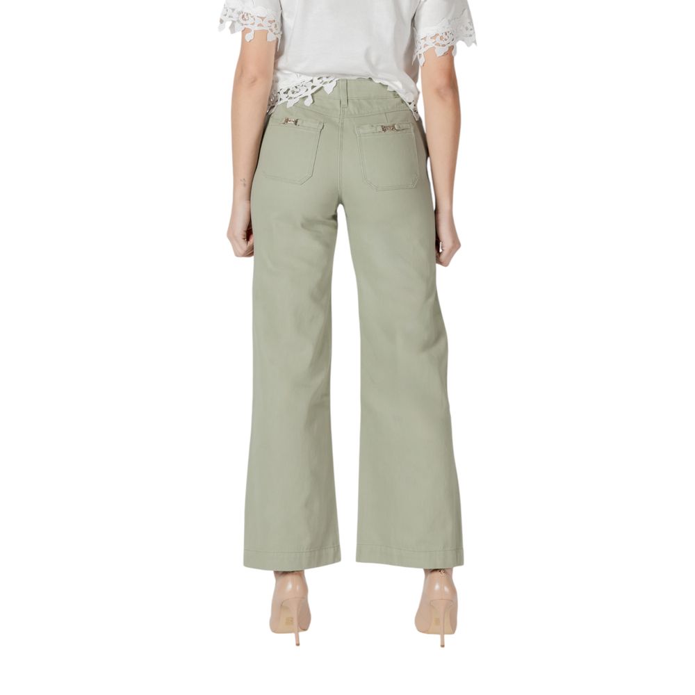 Morgan Lane Green Cotton Relaxed Fit Jean