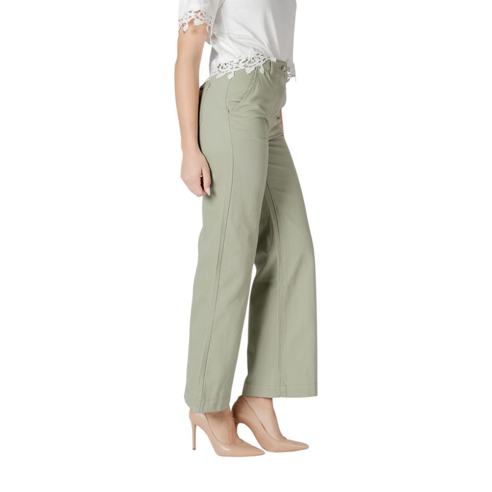 Morgan Lane Green Cotton Relaxed Fit Jean