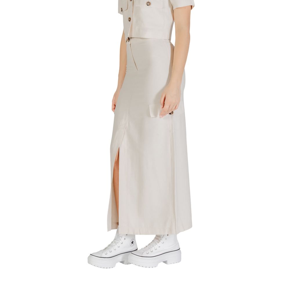 Jacqueline de Yong Bicolor Viscose Skirt