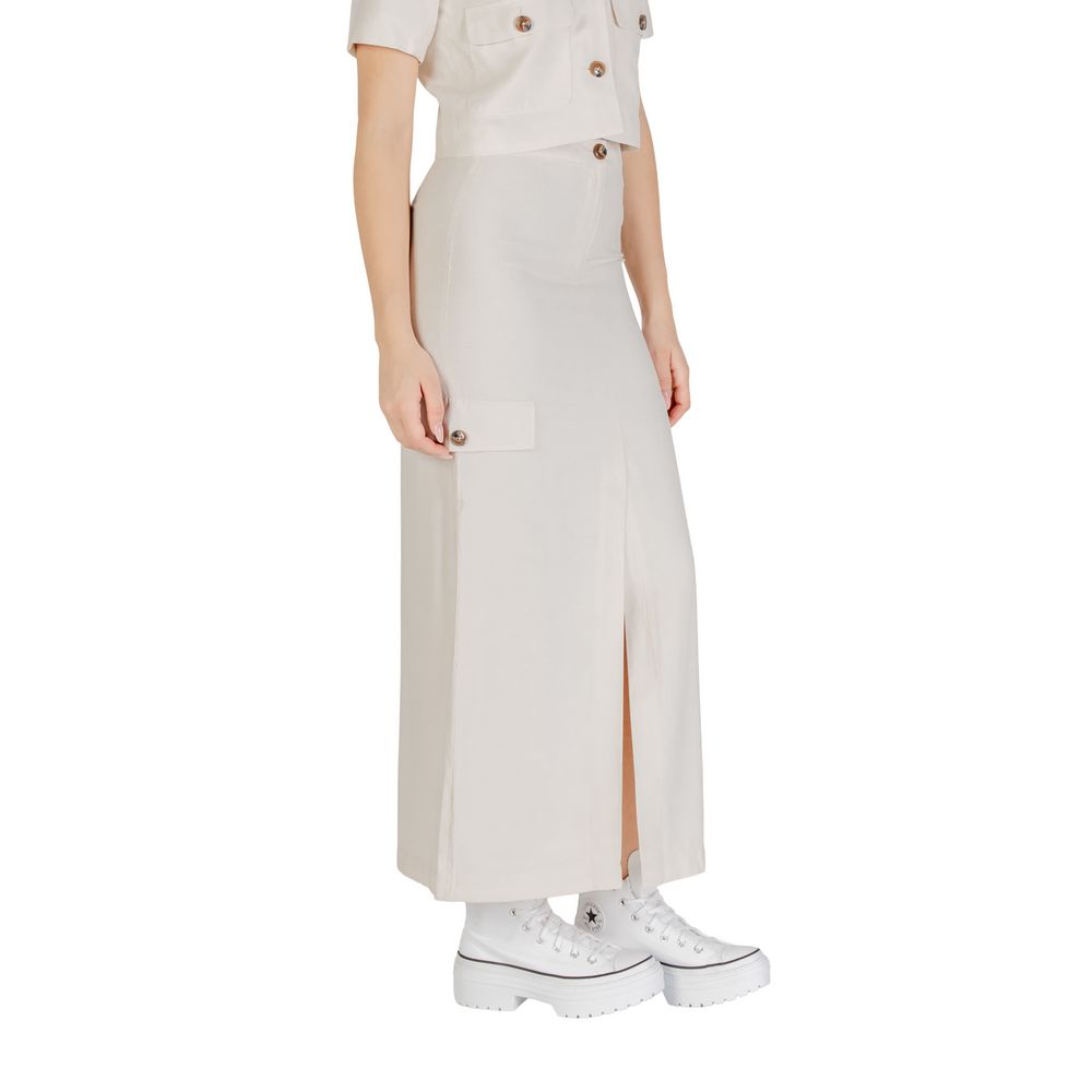 Jacqueline de Yong Bicolor Viscose Skirt