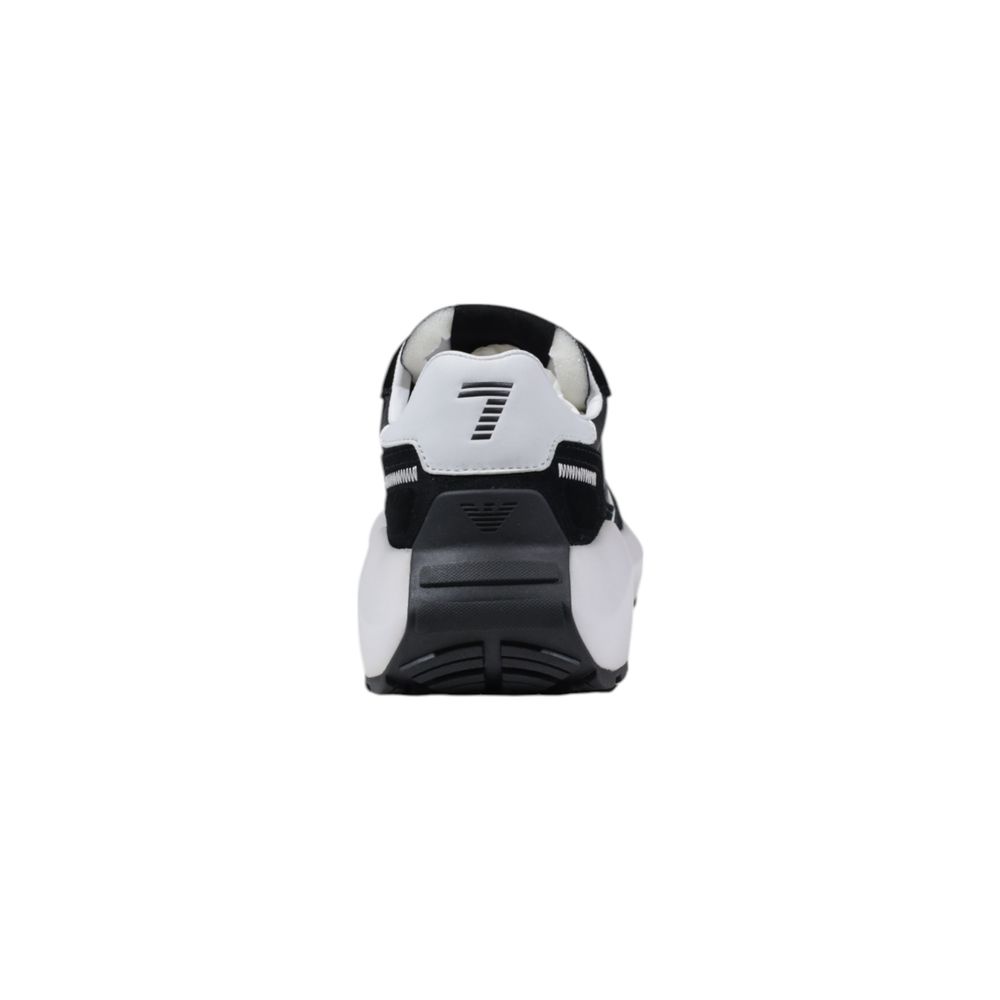 Armani EA7 Emporio Black And White Polyamide Sneaker