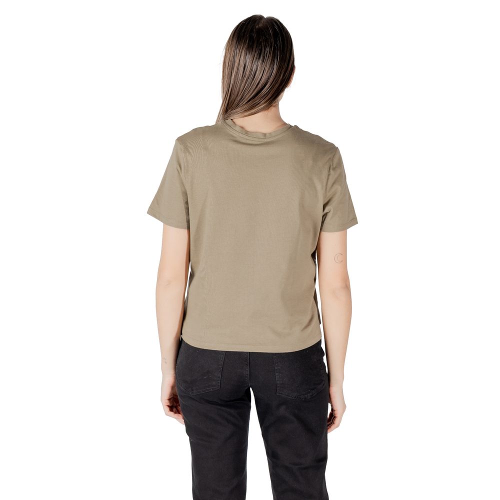 Jacqueline de Yong Green Cotton T-Shirt