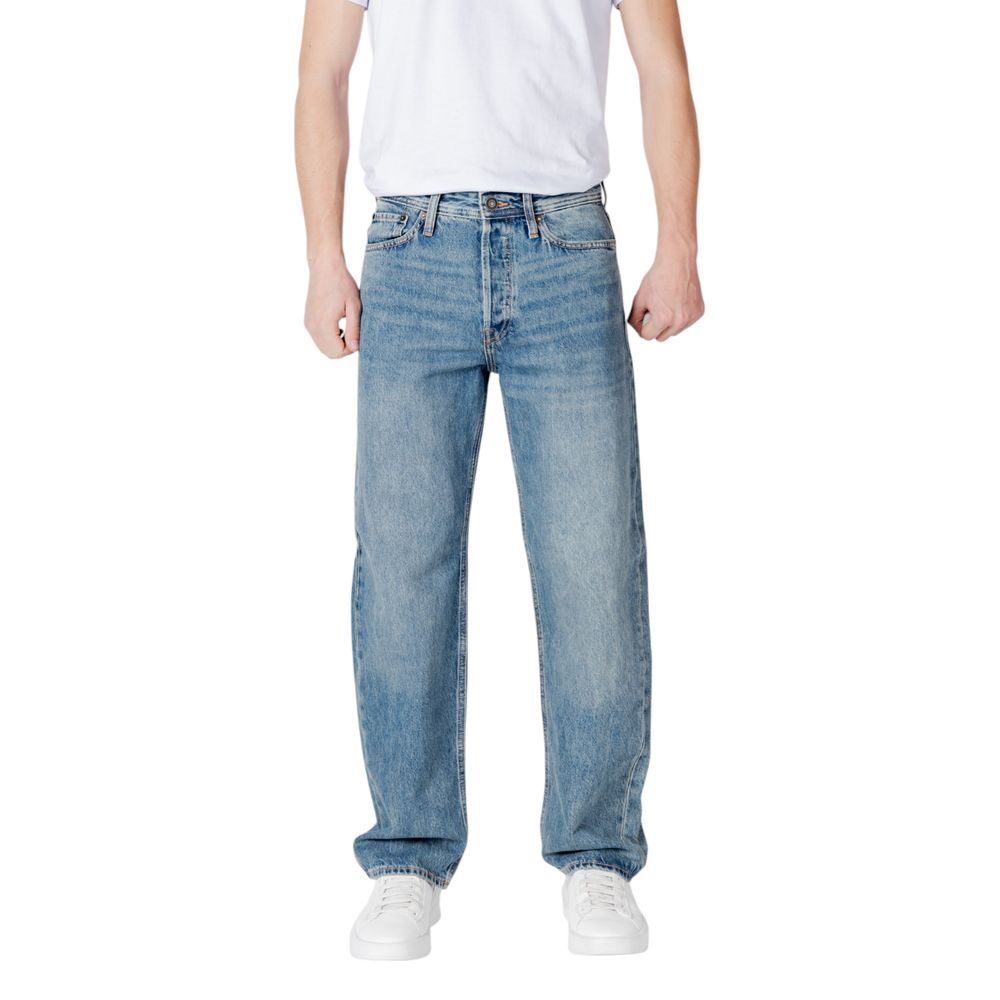 Jack & Jones Blue Cotton Relaxed Fit Jean