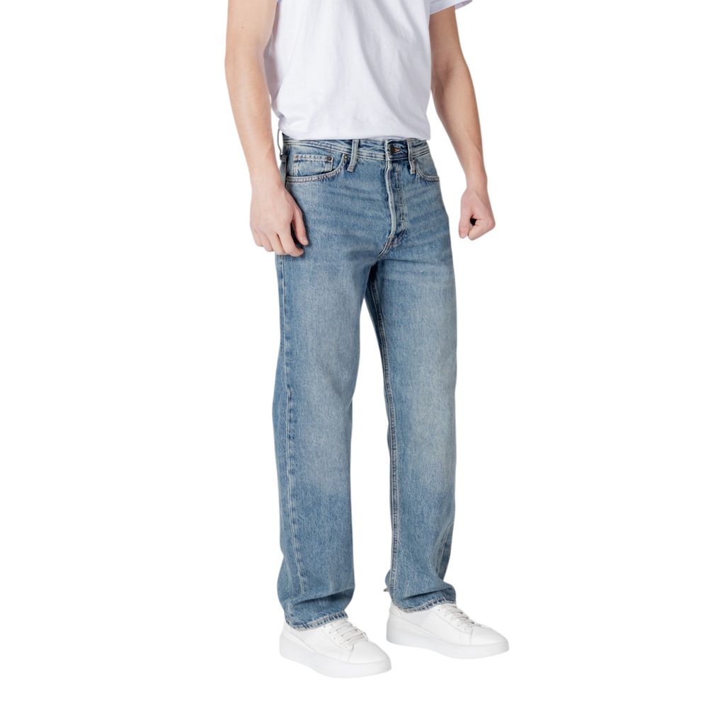 Jack & Jones Blue Cotton Relaxed Fit Jean