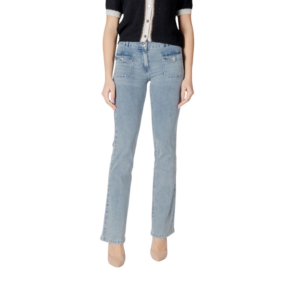 Morgan Lane Blue Cotton Slim Fit Jean