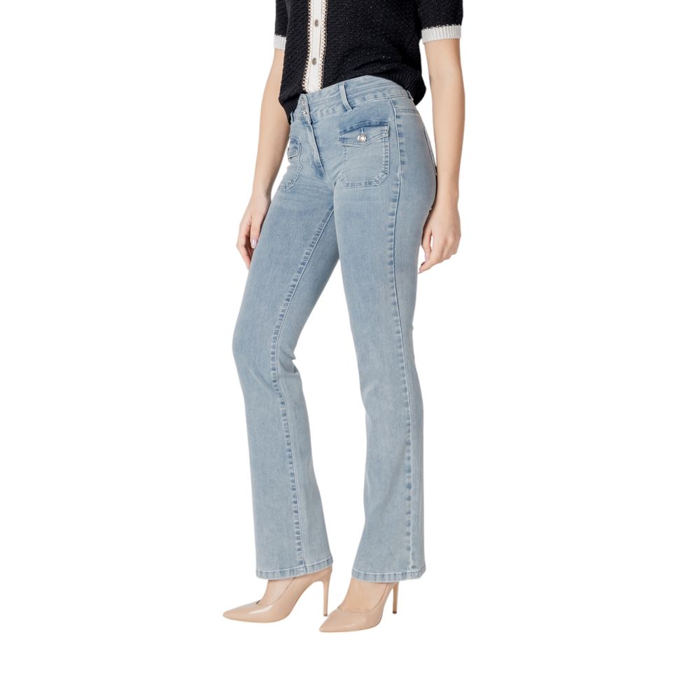 Morgan Lane Blue Cotton Slim Fit Jean
