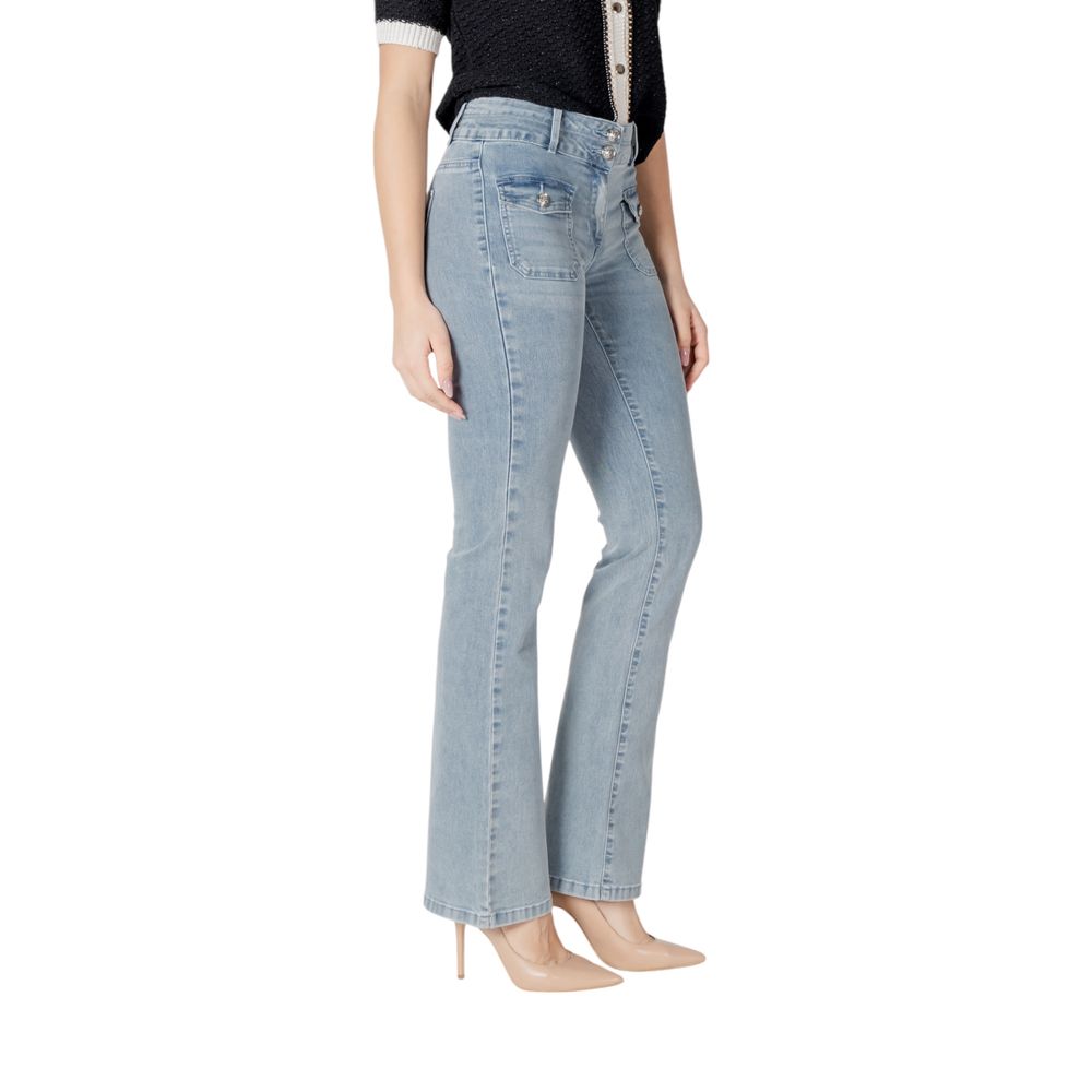 Morgan Lane Blue Cotton Slim Fit Jean