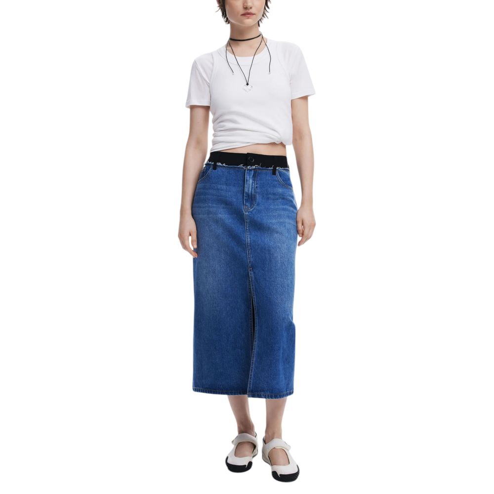 Desigual Blue Polyester Long