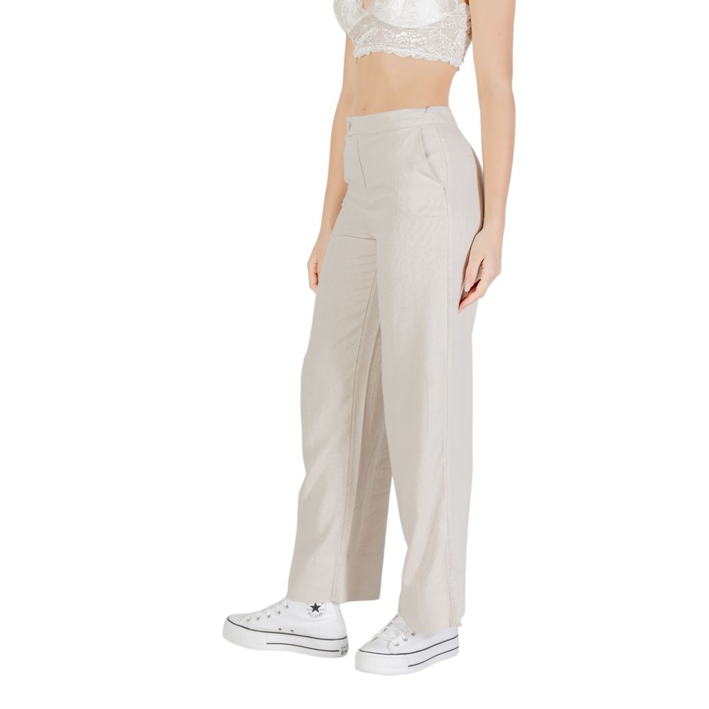 ONLY Beige Viscose Pant