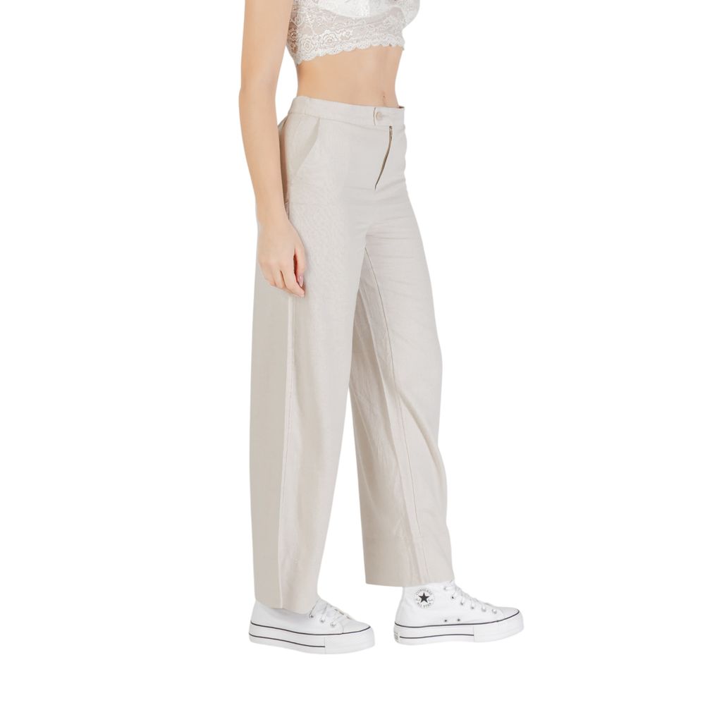 ONLY Beige Viscose Pant