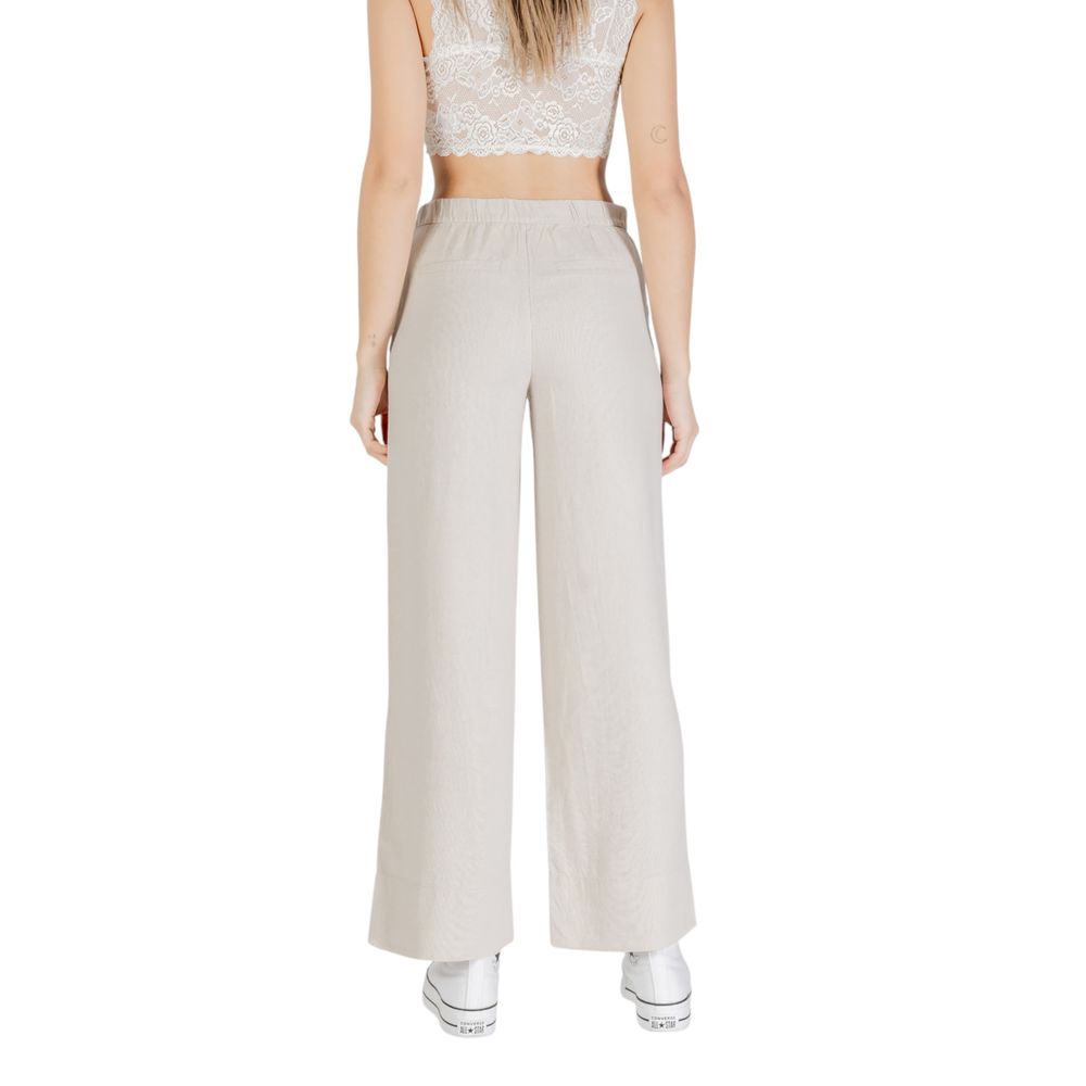 ONLY Beige Viscose Pant