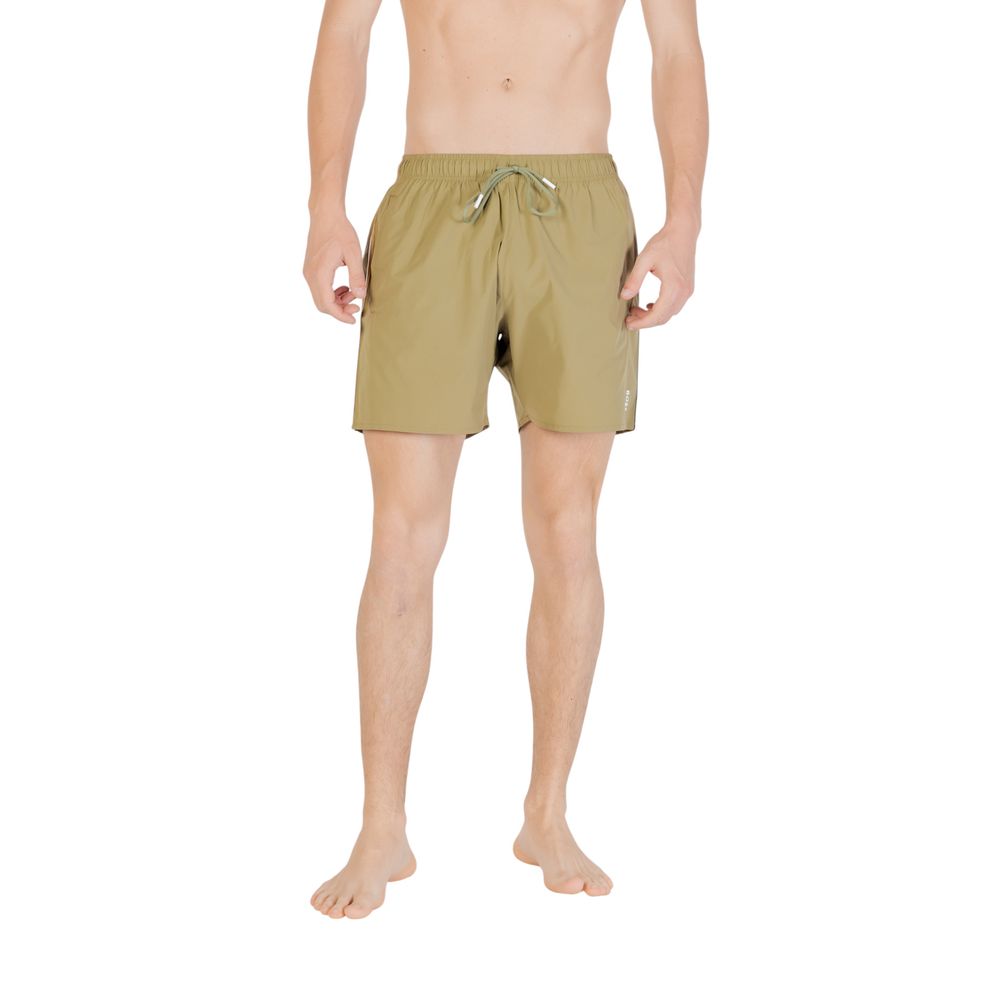 Hugo Boss Green Polyester Swim Short