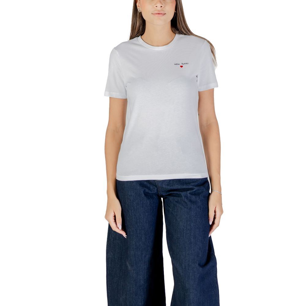 ONLY White Cotton T-Shirt