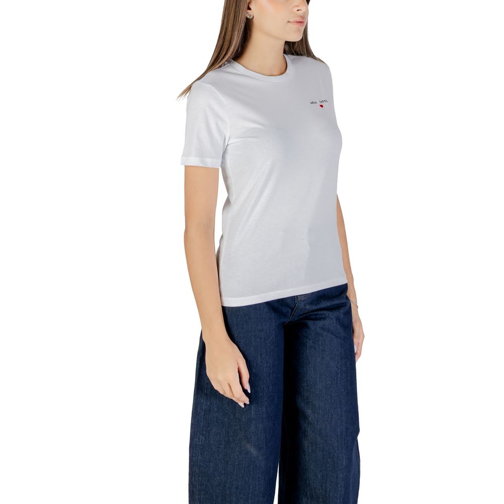 ONLY White Cotton T-Shirt