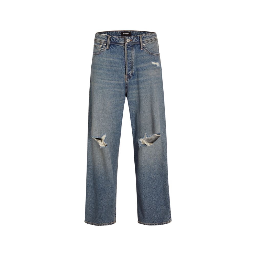 Jack & Jones Blue Cotton Relaxed Fit Jean
