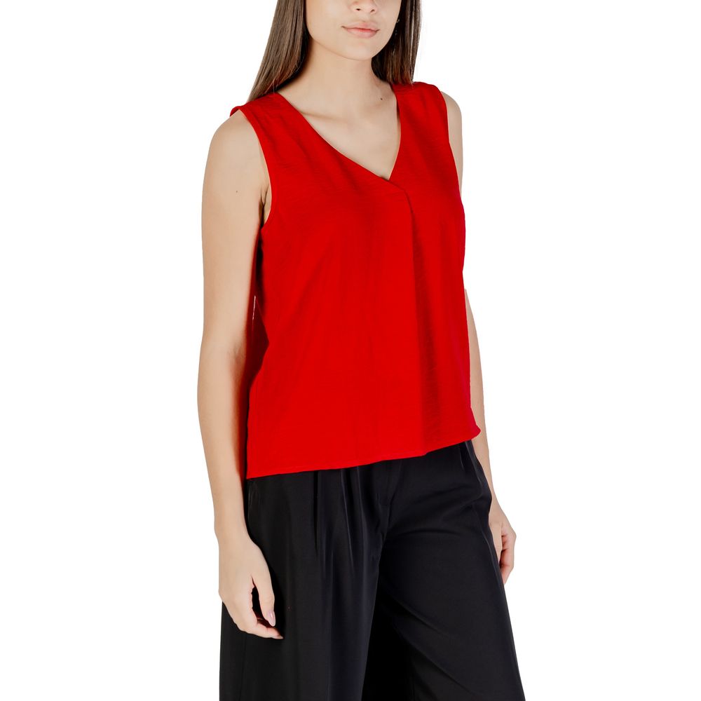 ONLY Red Recycled Polyester Tank Top