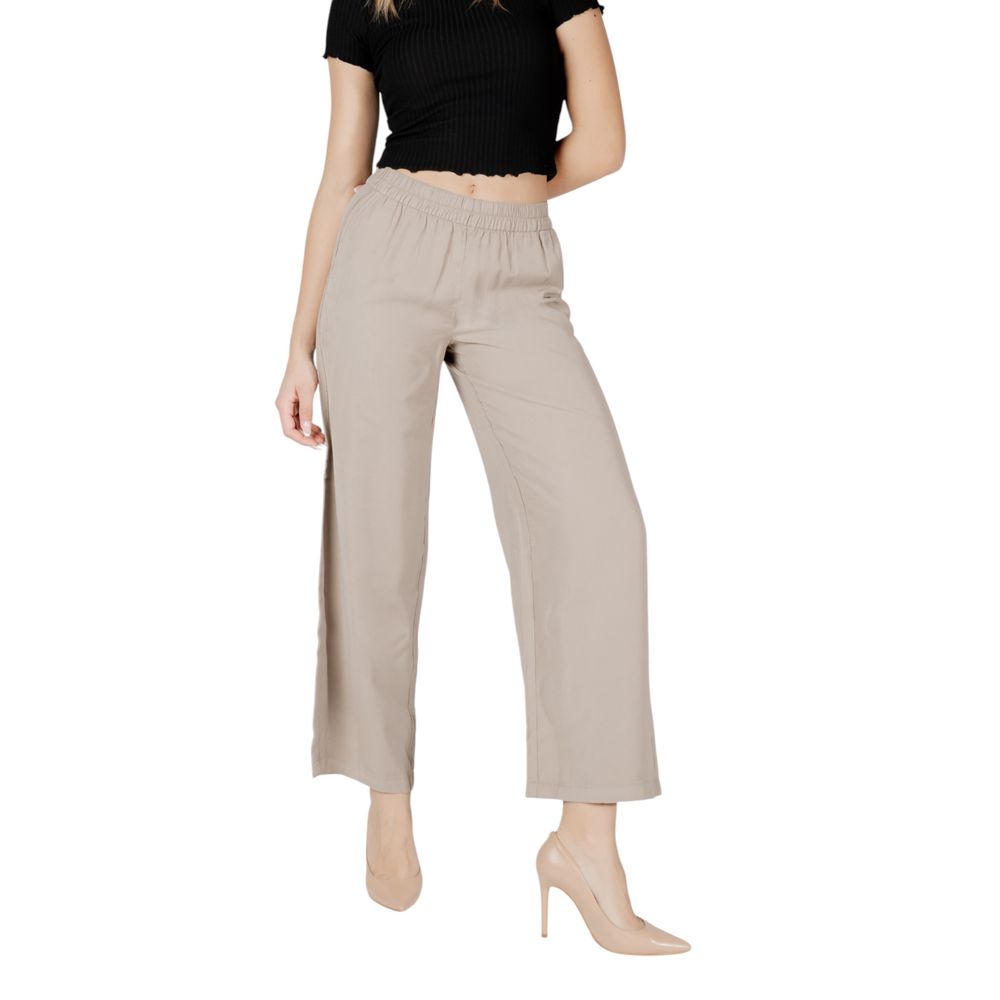ONLY Beige Viscose Pant