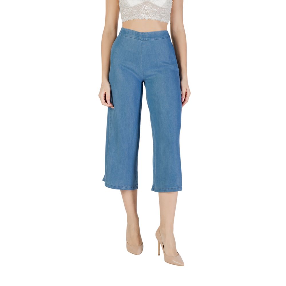 ONLY Blue Lyocell Cropped Pant
