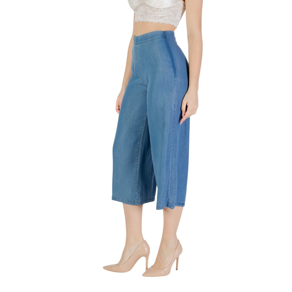 ONLY Blue Lyocell Cropped Pant