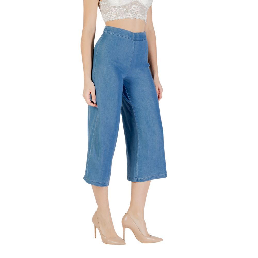 ONLY Blue Lyocell Cropped Pant