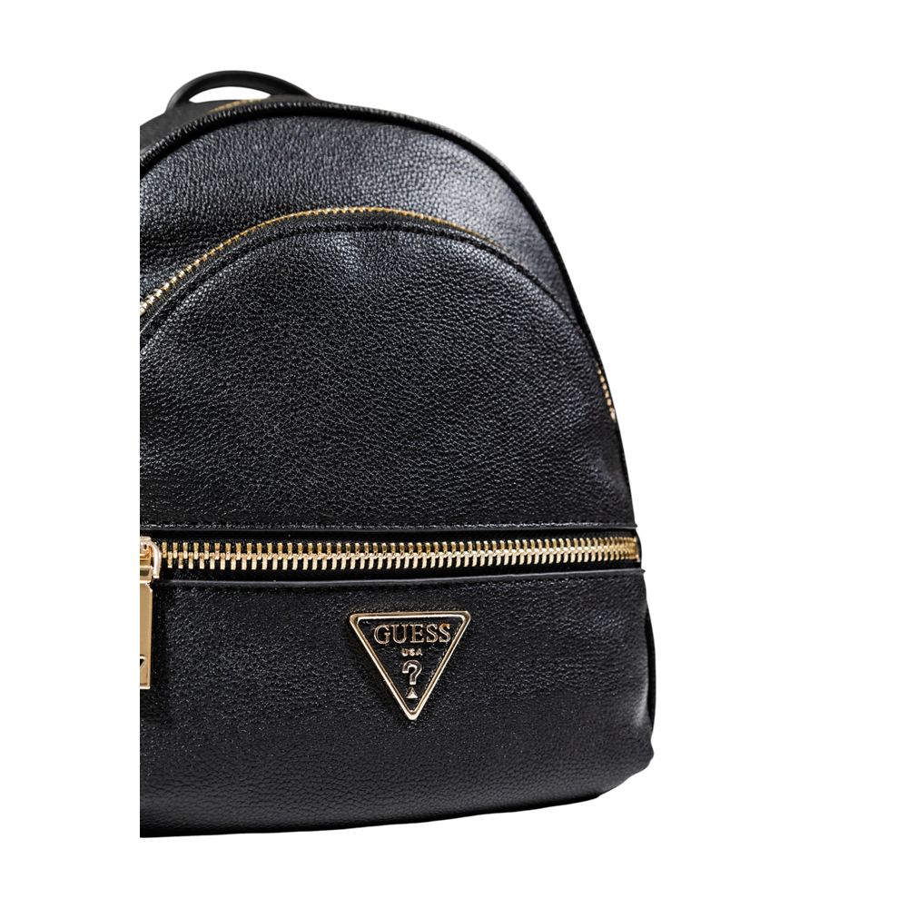 GUESS Black Artificial Leather Backpack