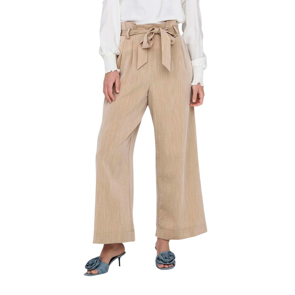 ONLY Beige Viscose Pant
