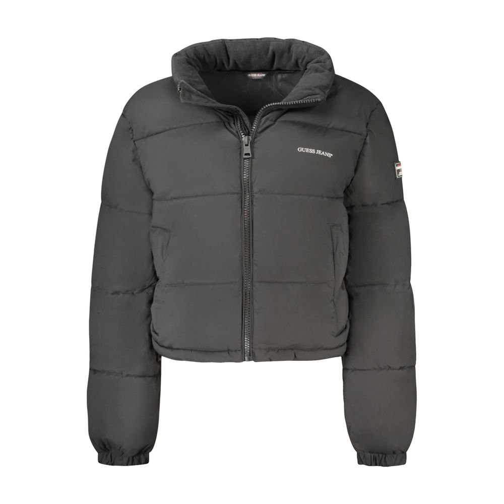 Guess Shoes Black Polyester Jackets & Coat
