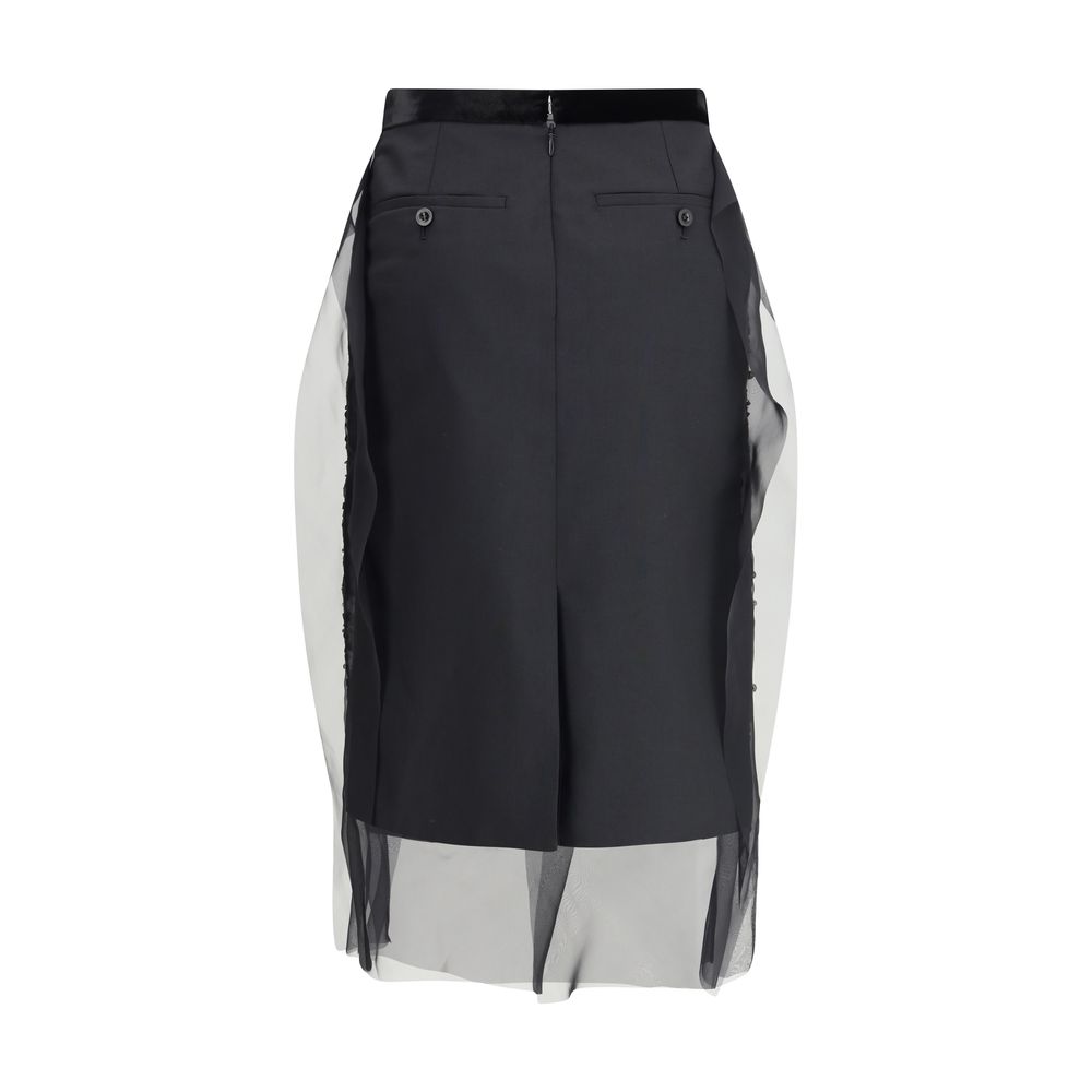 Sacai Sequin Embroidery Skirt