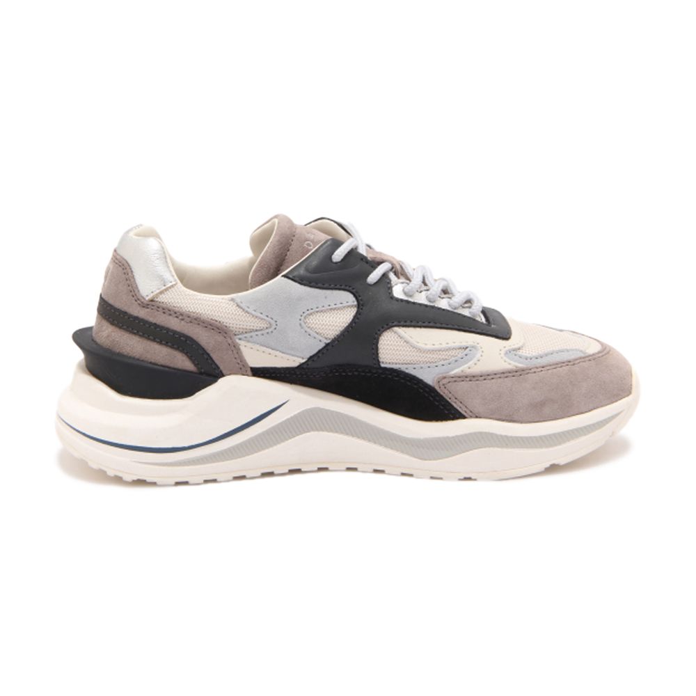 D.A.T.E. Beige Leather Sneaker