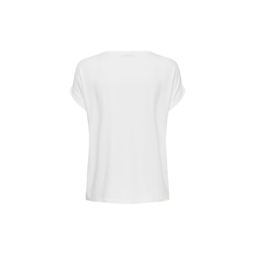 ONLY White Polyester T-Shirt