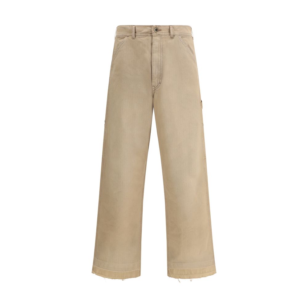 Maison Margiela Blu Cotton Trousers
