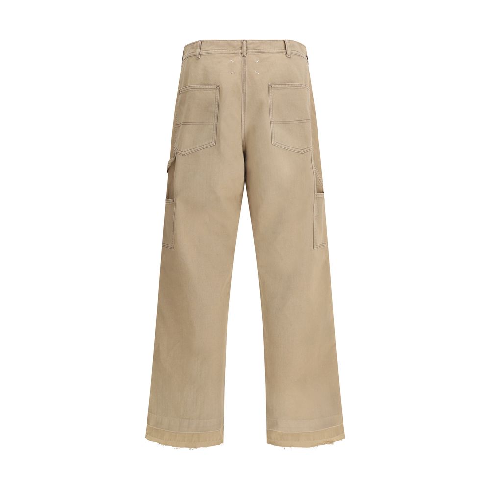 Maison Margiela Blu Cotton Trousers