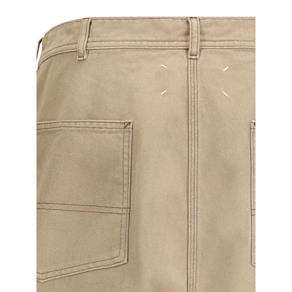 Maison Margiela Blu Cotton Trousers