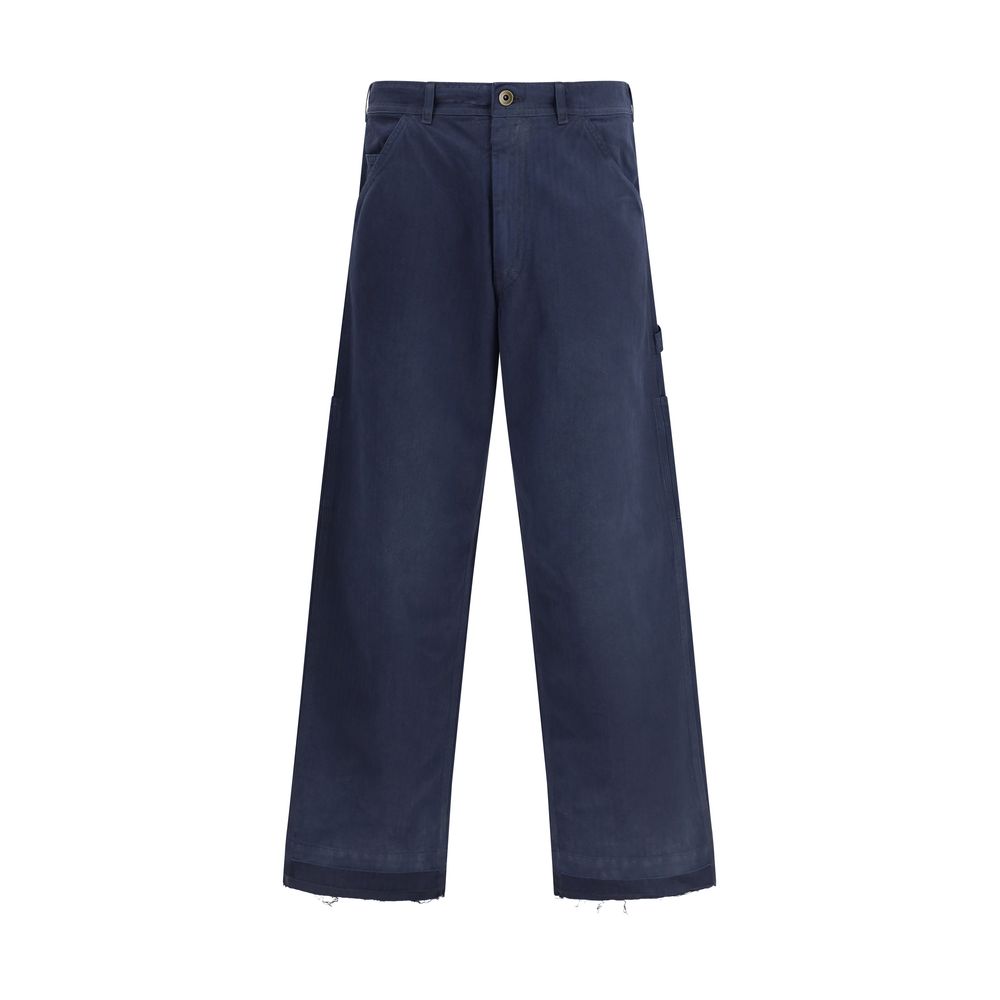 Maison Margiela Blu Cotton Trousers