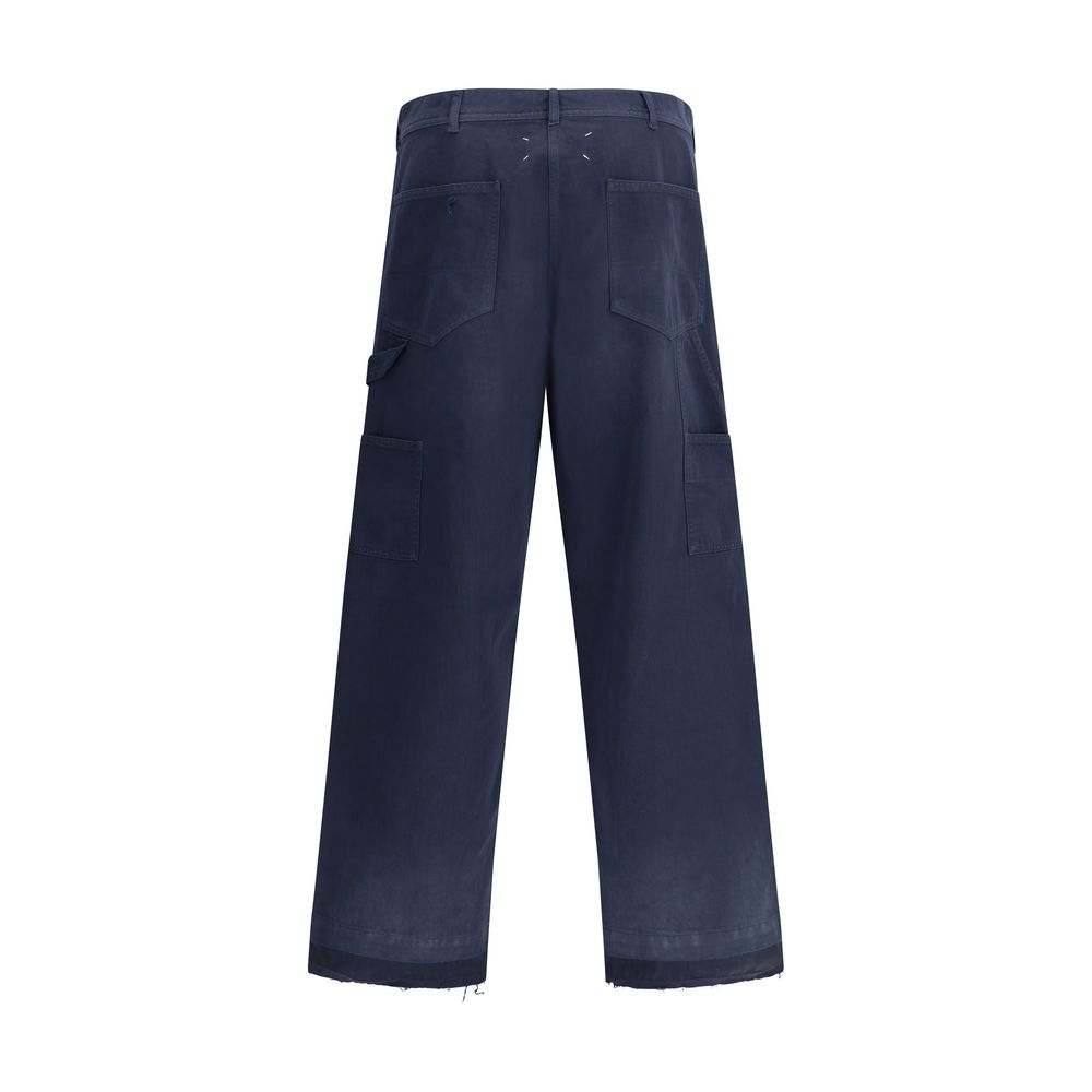 Maison Margiela Blu Cotton Trousers