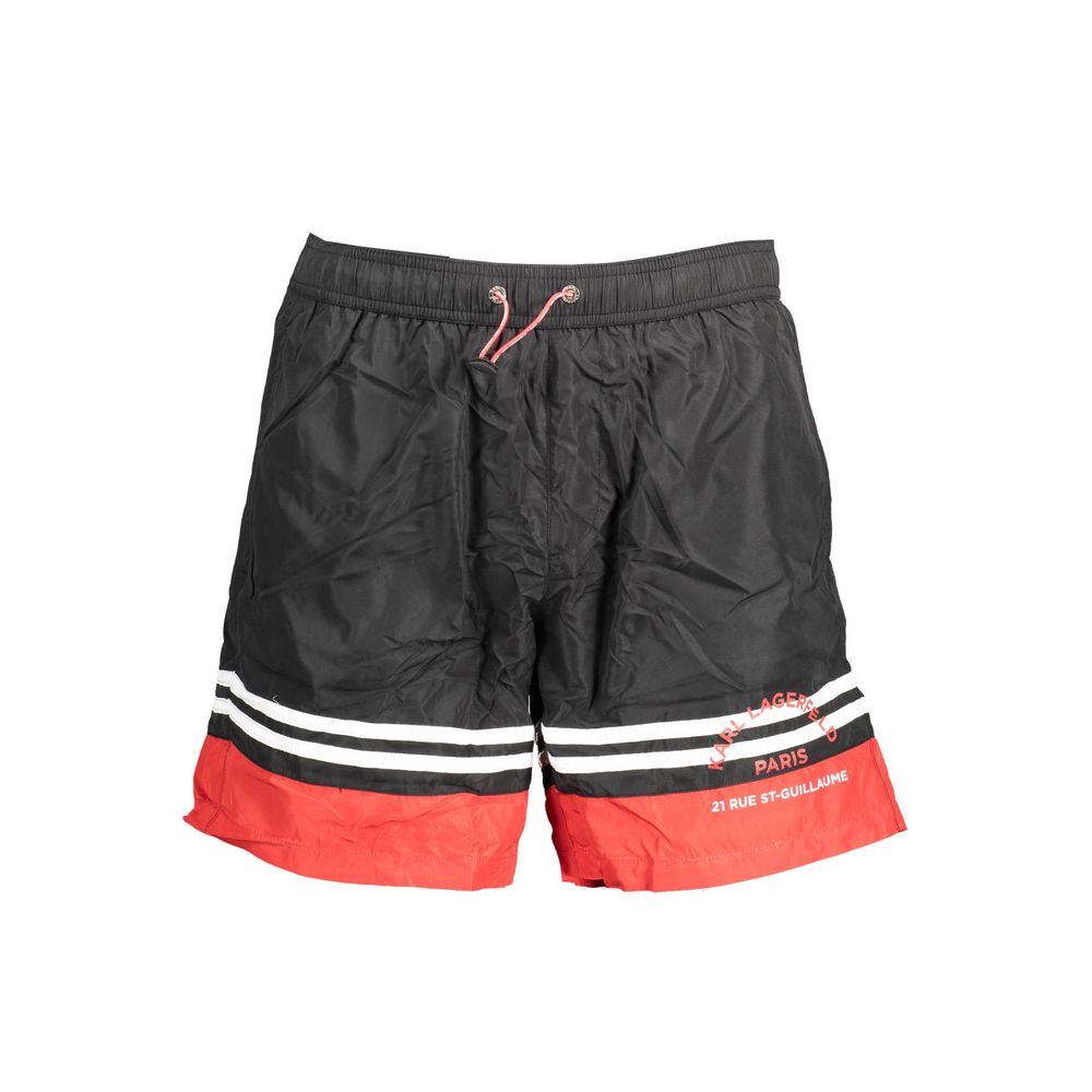 Karl Lagerfeld Black Polyester Swimwear