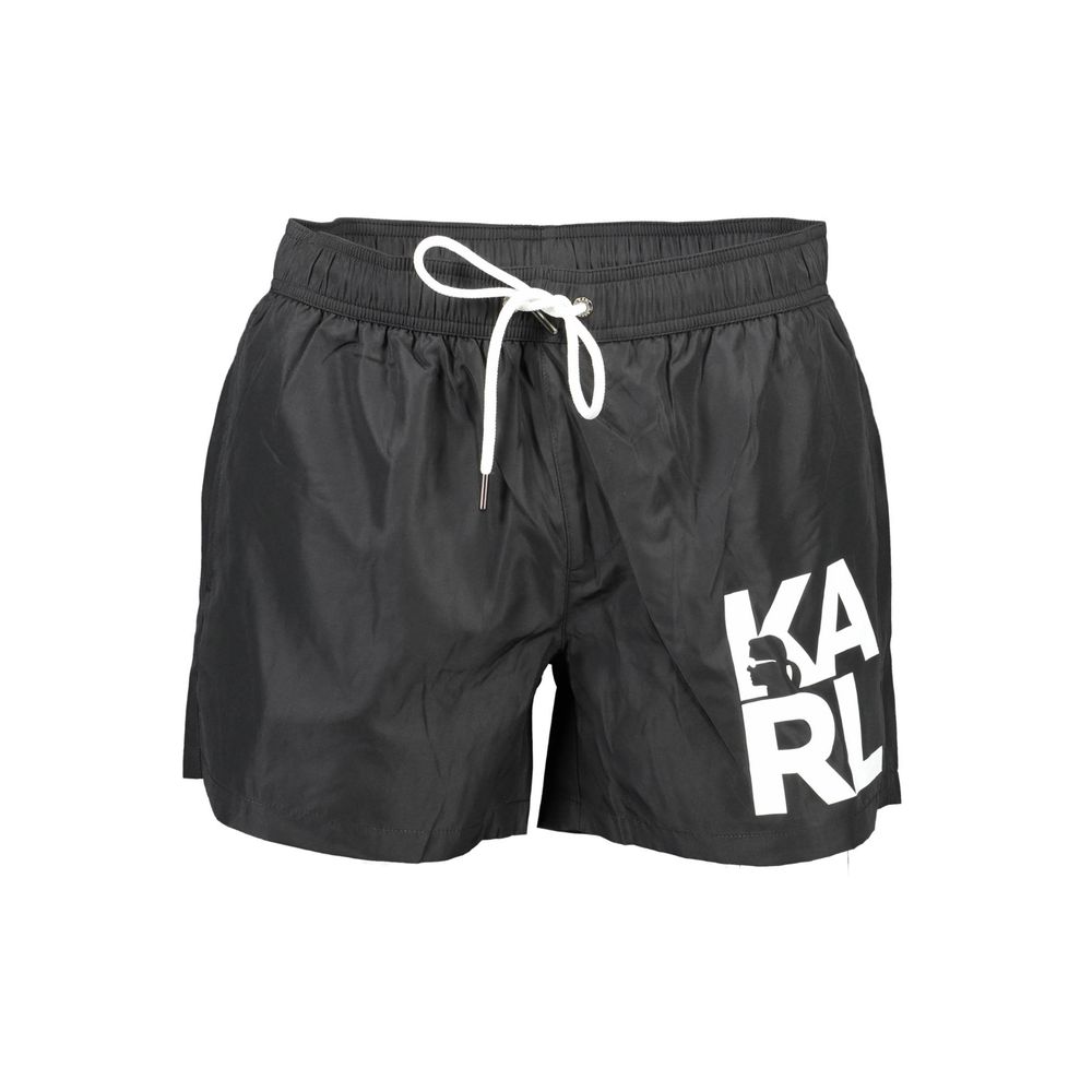 Karl Lagerfeld Black Polyester Swimwear