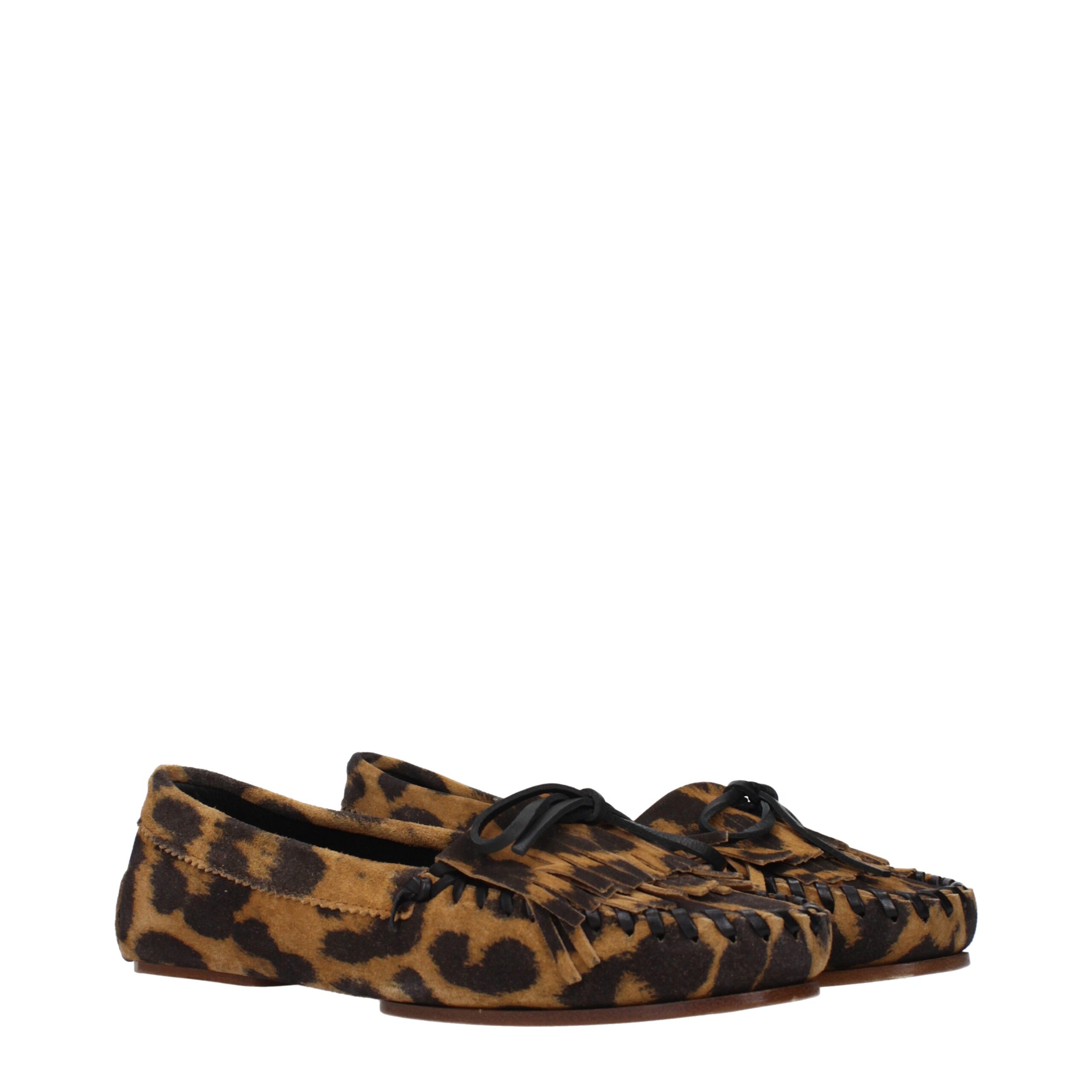 Paris Texas Brown Leather Slip-On Loafers