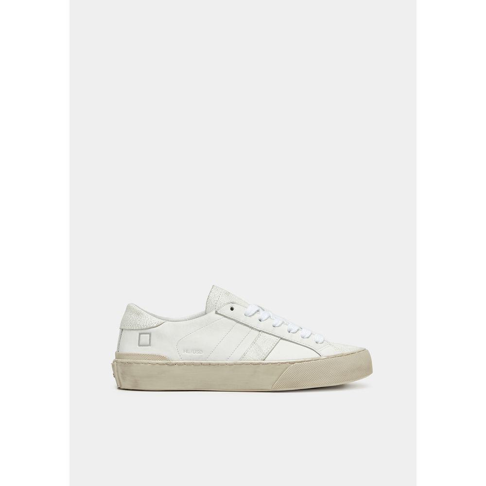 D.A.T.E. White Leather Sneaker