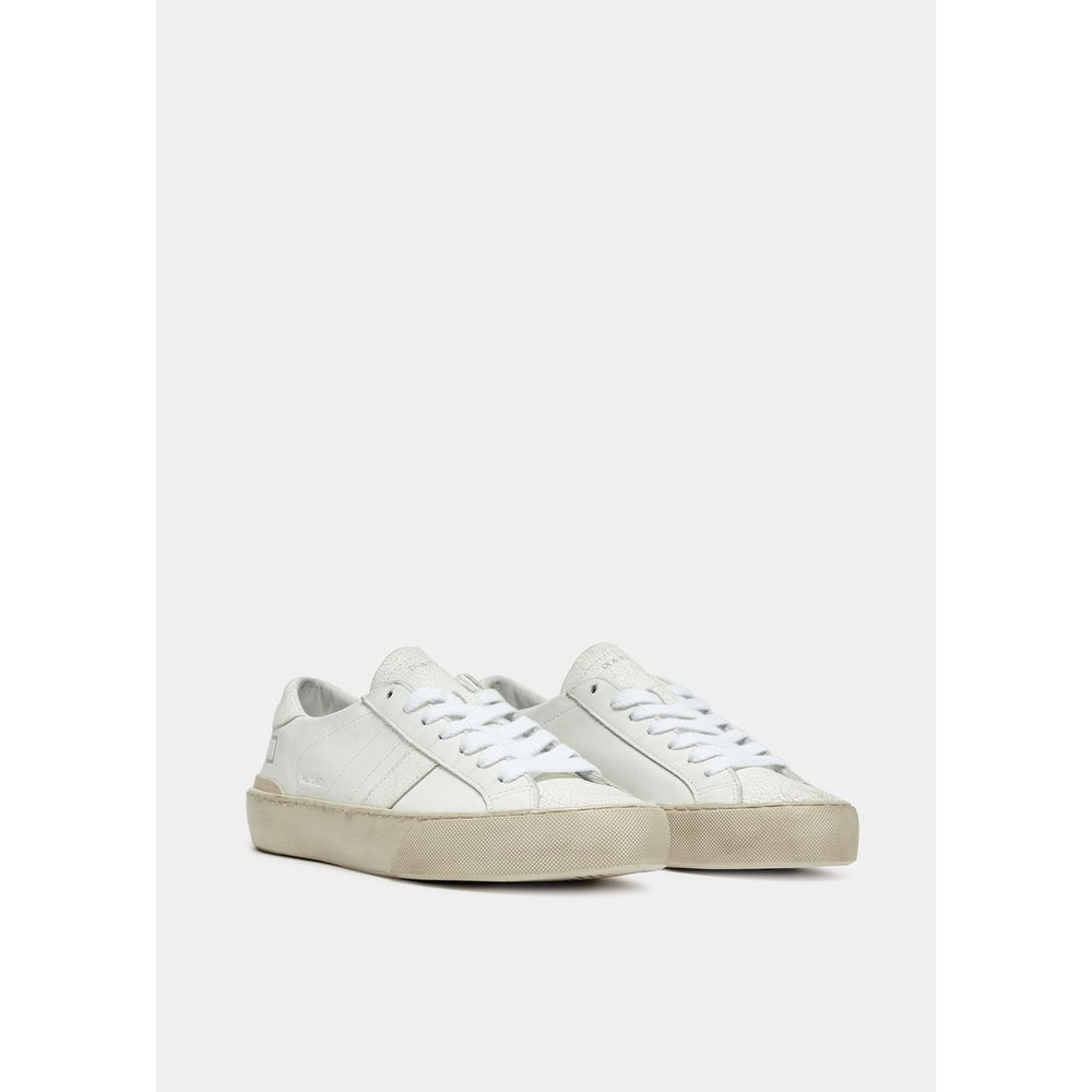 D.A.T.E. White Leather Sneaker