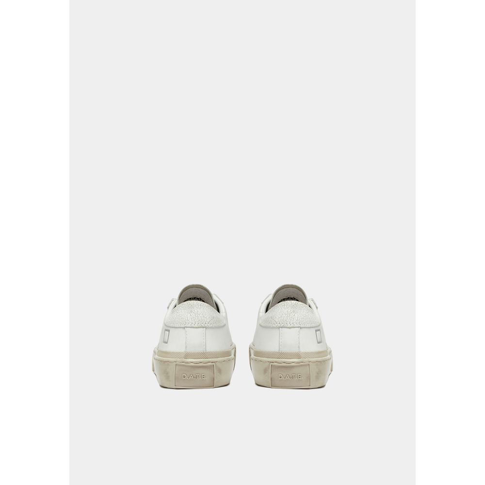 D.A.T.E. White Leather Sneaker