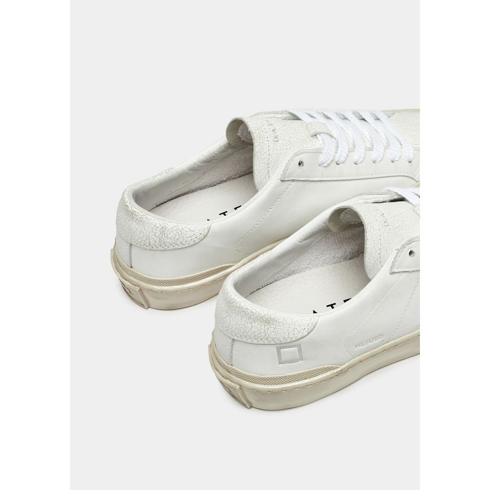D.A.T.E. White Leather Sneaker