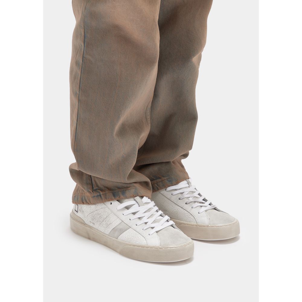D.A.T.E. White Leather Sneaker