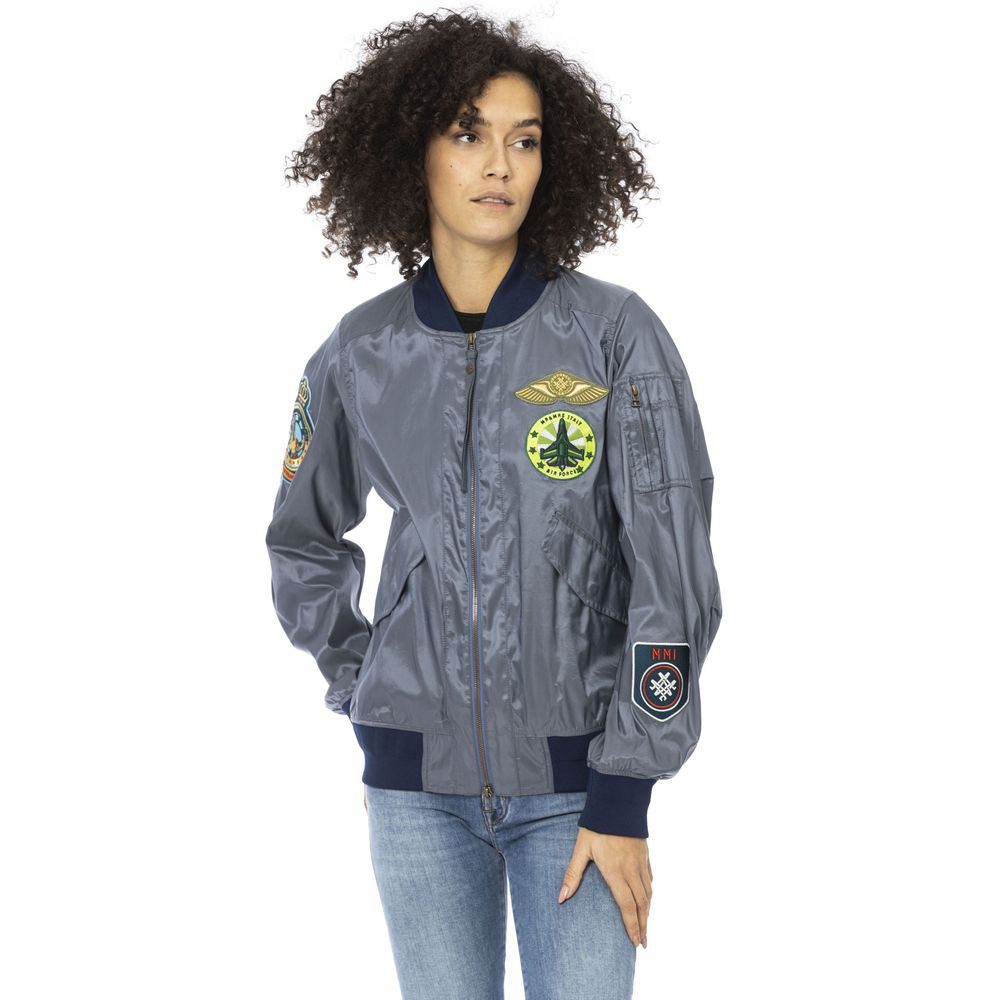 MR & MRS ITALY Light Blue Polyamide Jackets & Coat