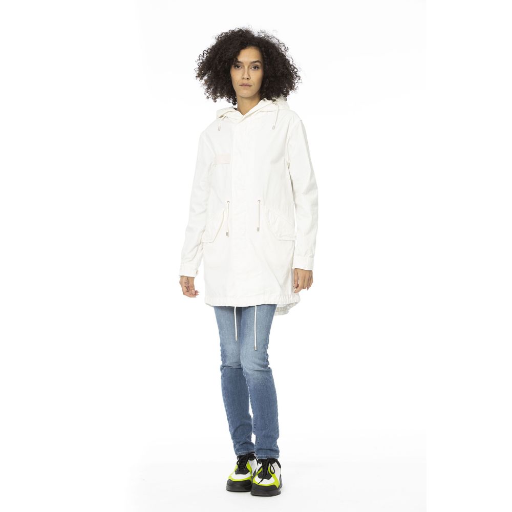 MR & MRS ITALY White Cotton Jackets & Coat
