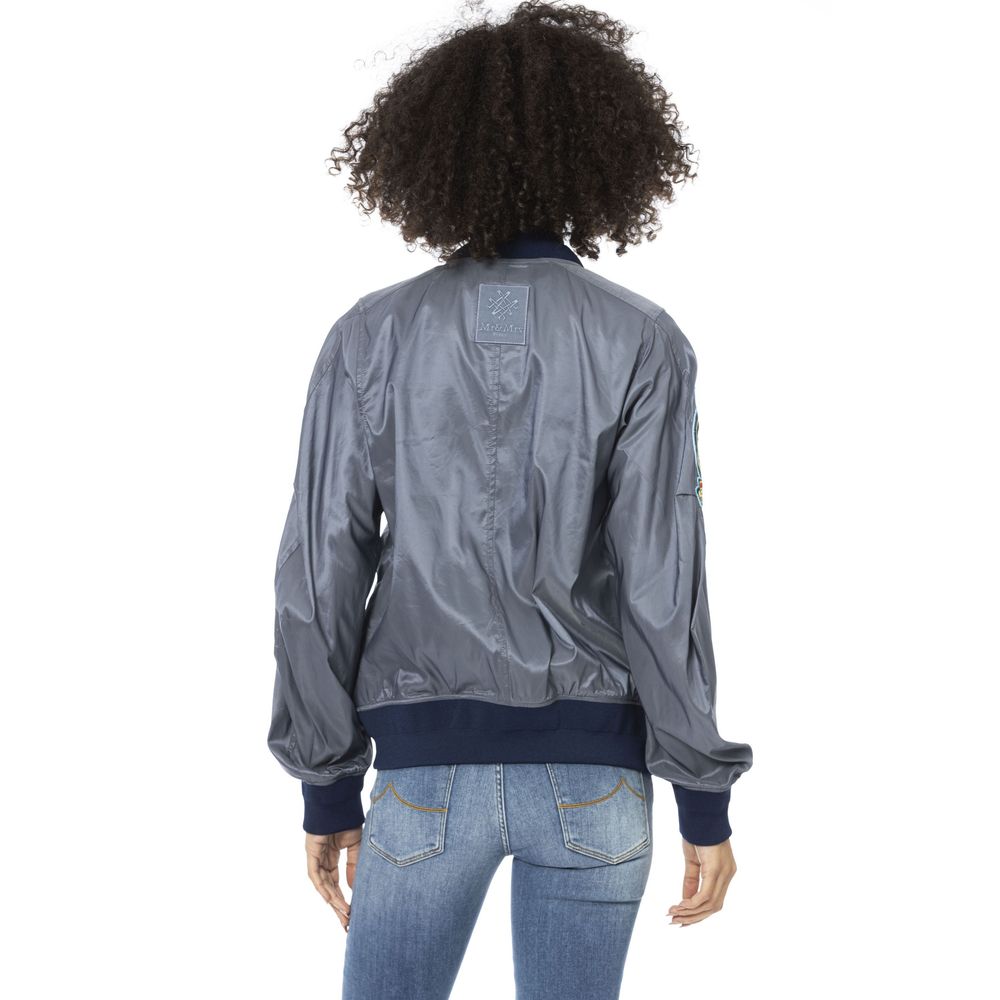 MR & MRS ITALY Light Blue Polyamide Jackets & Coat