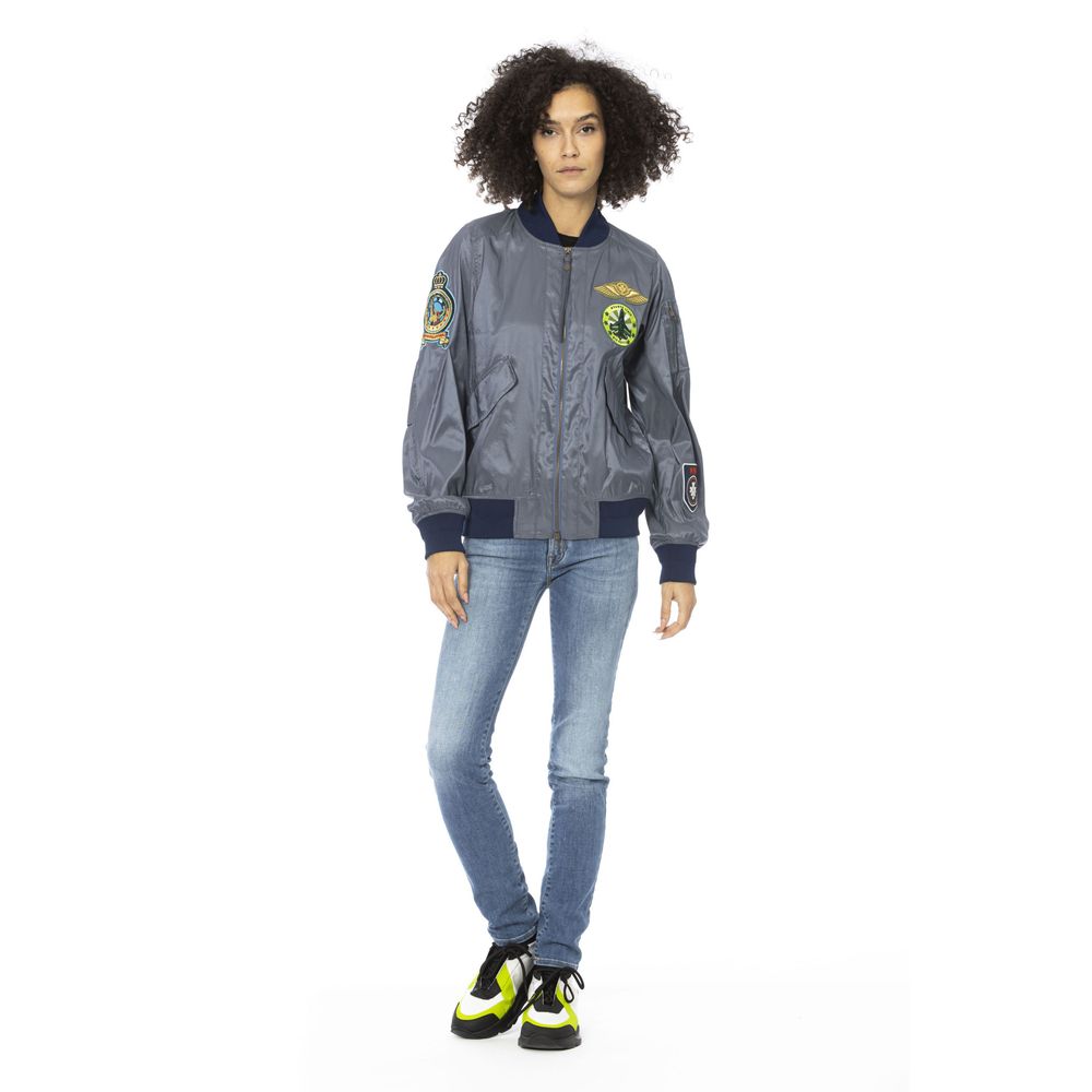 MR & MRS ITALY Light Blue Polyamide Jackets & Coat